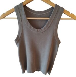 Brandy Melville Grey Cropped Tank Top Size Medium